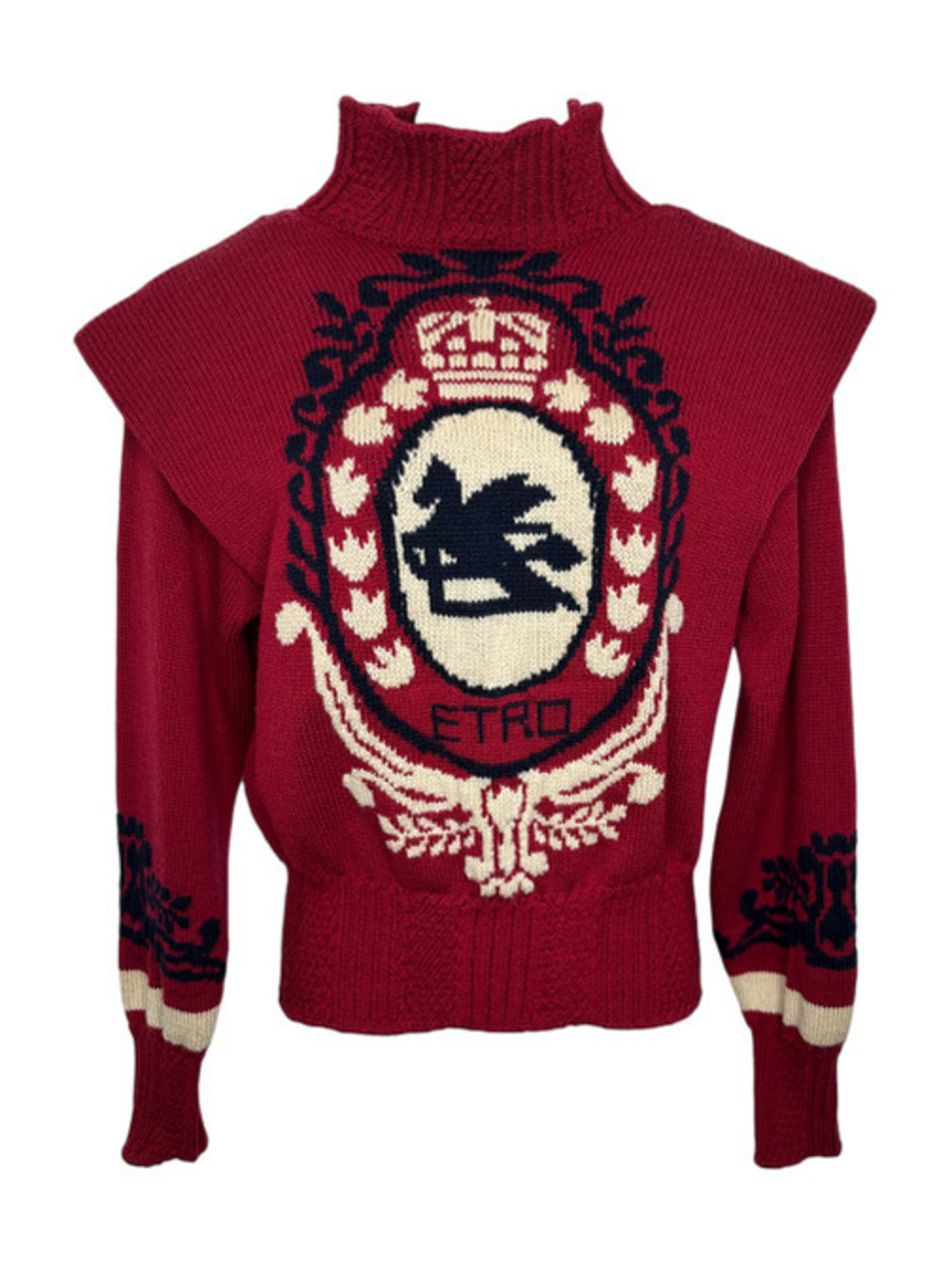 Etro Logo Intarsia Knit Sweater